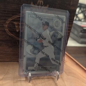 1996 Donruss/Leaf Wade Boggs Steel Stats Metal Card Red Sox Yankees HOF